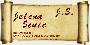 Jelena Senić vizit kartica
